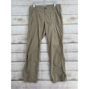 KÜHL Hiking Pants Womens 12 Tan Straight Leg Articulated Knee Outdoor